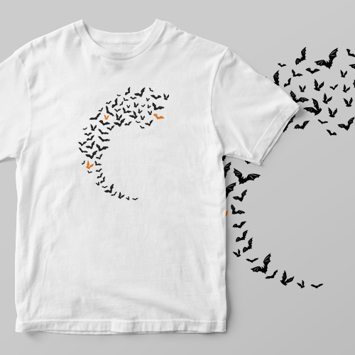 Halloween Bats Mockup