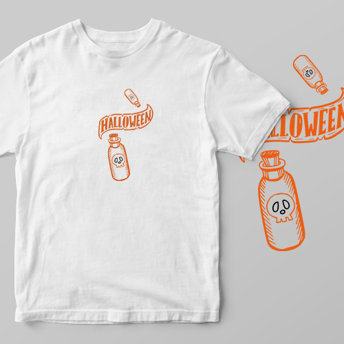 Halloween Bottles Mockup