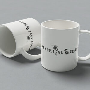 Skateboard Peace And Love Mug