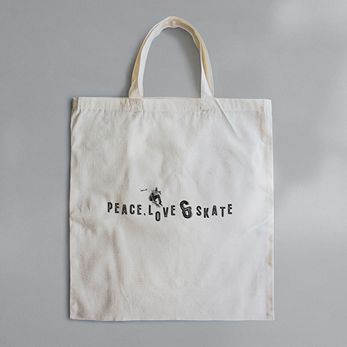 Skateboard Peace And Love Tote